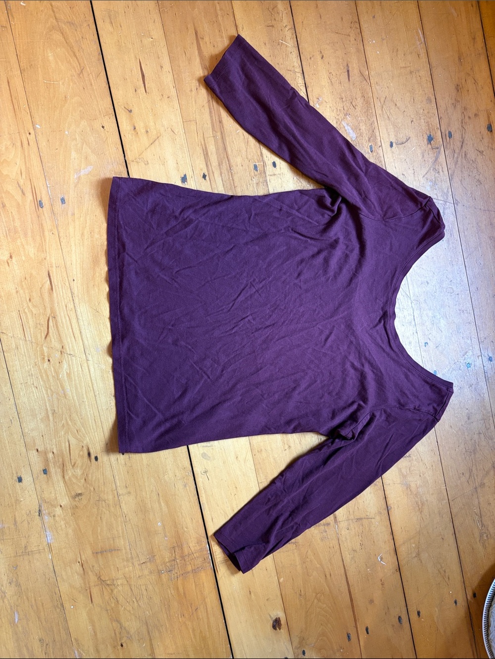 Boden Scoop Neck Long Sleeve Top - Plum